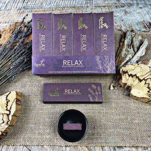 Ispalla Palo Santo & Lavender Incense Tablets (Relax)- 12 packs x 8 Tablets